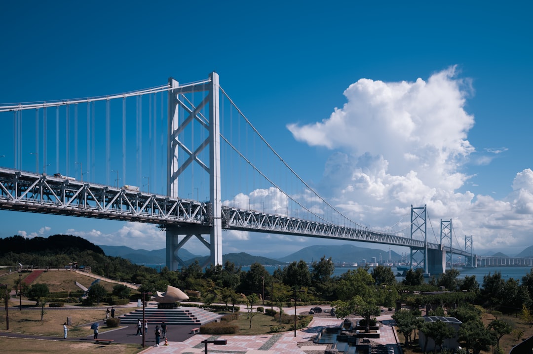 A large bridge spanning over a large body of water